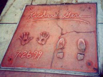 Die ber�hmten Abdr�cke hier von Richard Gere
