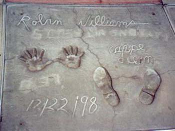Die ber�hmten Abdr�cke von Robin Williams