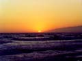 Der Sonnenuntergang in Santa Monica