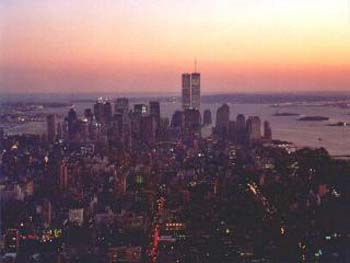 S�dspitze von Manhatten vom Empire State Building aus