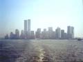 Die Skyline von Manhatten vom Boot aus