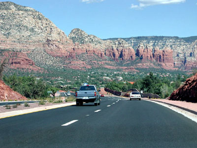 Landschaft unterwegs