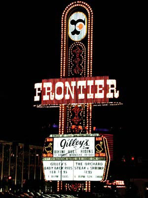 Leuchtreklame des Frontiers